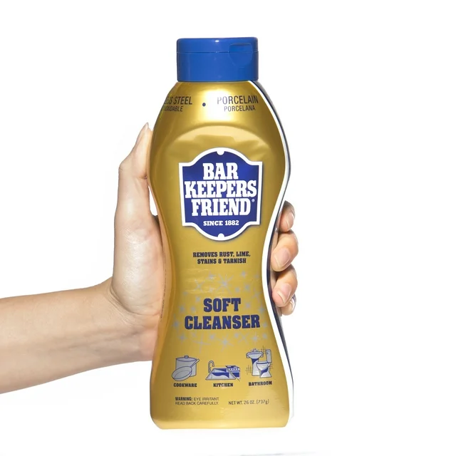 Bar Keepers Friend Soft Cleanser, 26 oz Squeeze Bottle, Citrus, 6/Carton