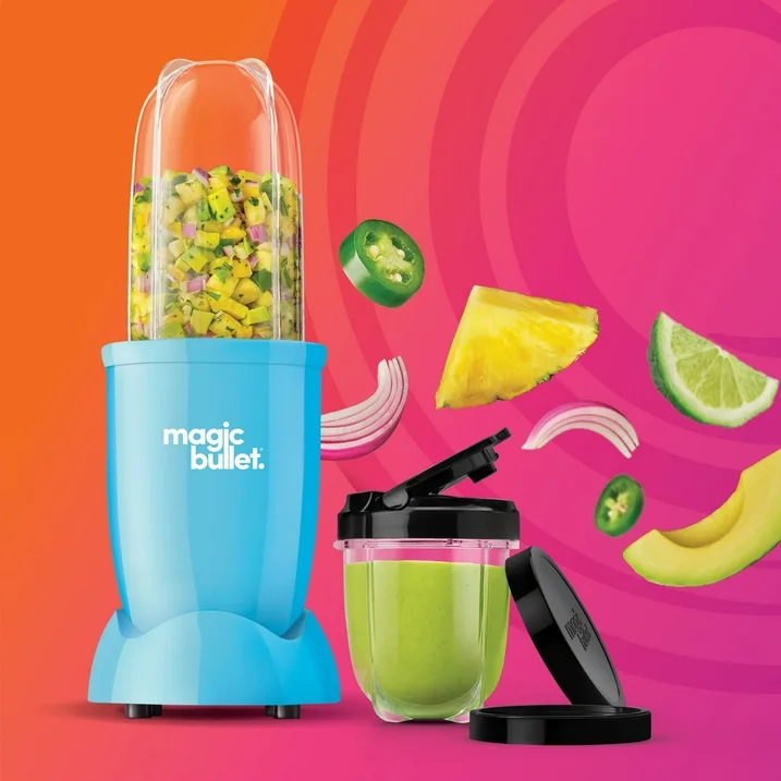 Magic Bullet Essential Blender with To-Go Lid - Glacier Blue